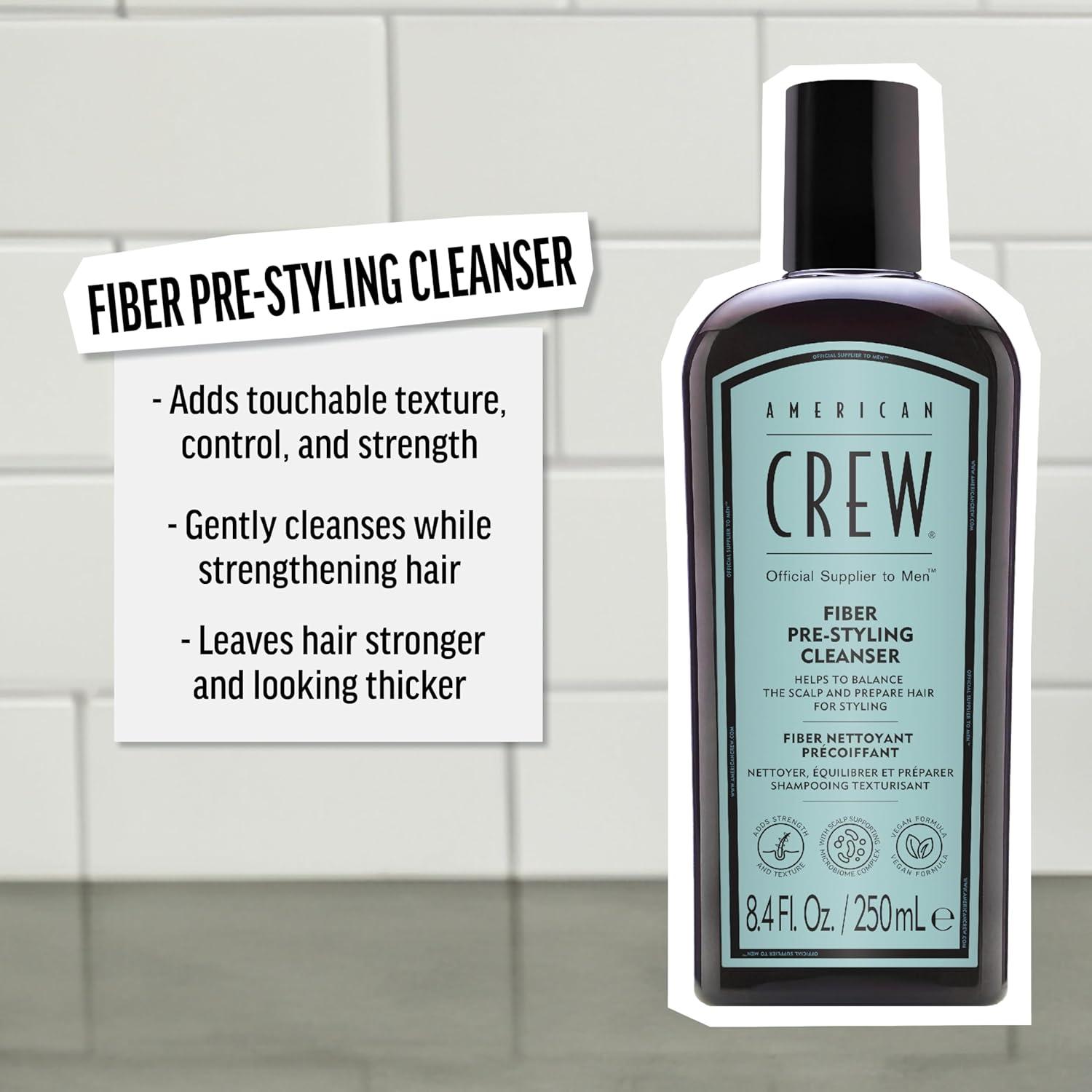 image:imageAMERICAN CREW Mens PreStyler Fiber Shampoo for Damaged amp Fine Hair Strengthening Shampoo Adds Thickness amp Shine Vegan 84 fl oz