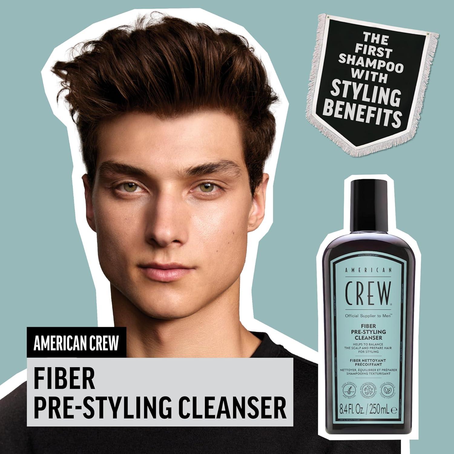 image:imageAMERICAN CREW Mens PreStyler Fiber Shampoo for Damaged amp Fine Hair Strengthening Shampoo Adds Thickness amp Shine Vegan 84 fl oz