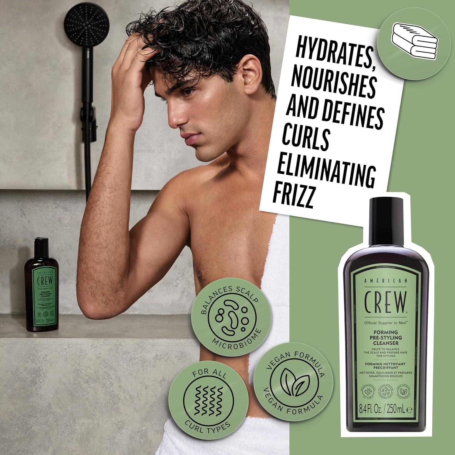image:imageAMERICAN CREW Mens PreStyler Forming Shampoo for Textured amp Curly Hair AntiFrizz amp Curl Defining With Jojoba Oil Vegan 85 fl oz