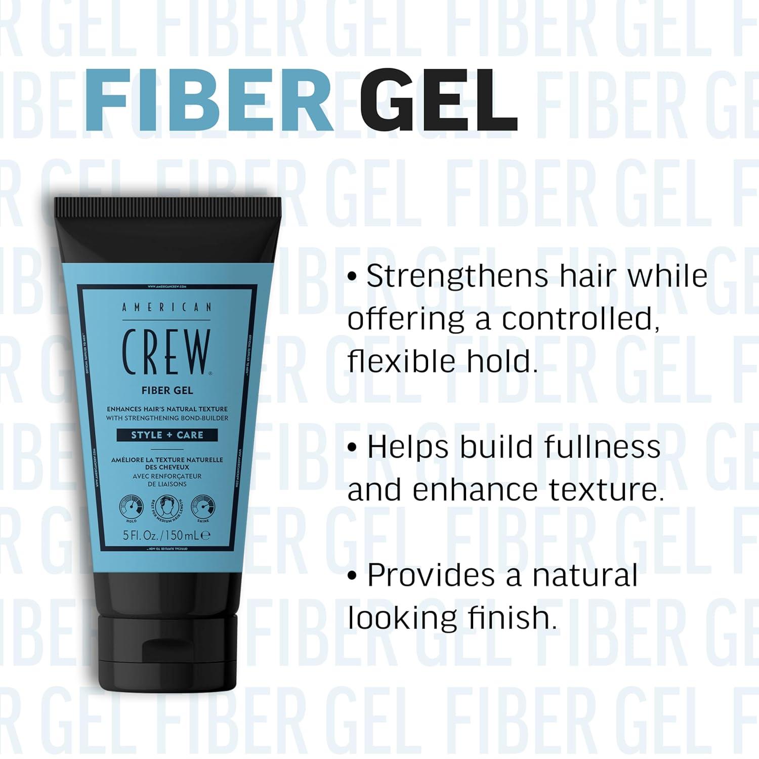 image:imageAMERICAN CREW Fiber Gel Hybrid Styling Hair Gel For Men Medium Hold With Natural Finish 5 fl oz
