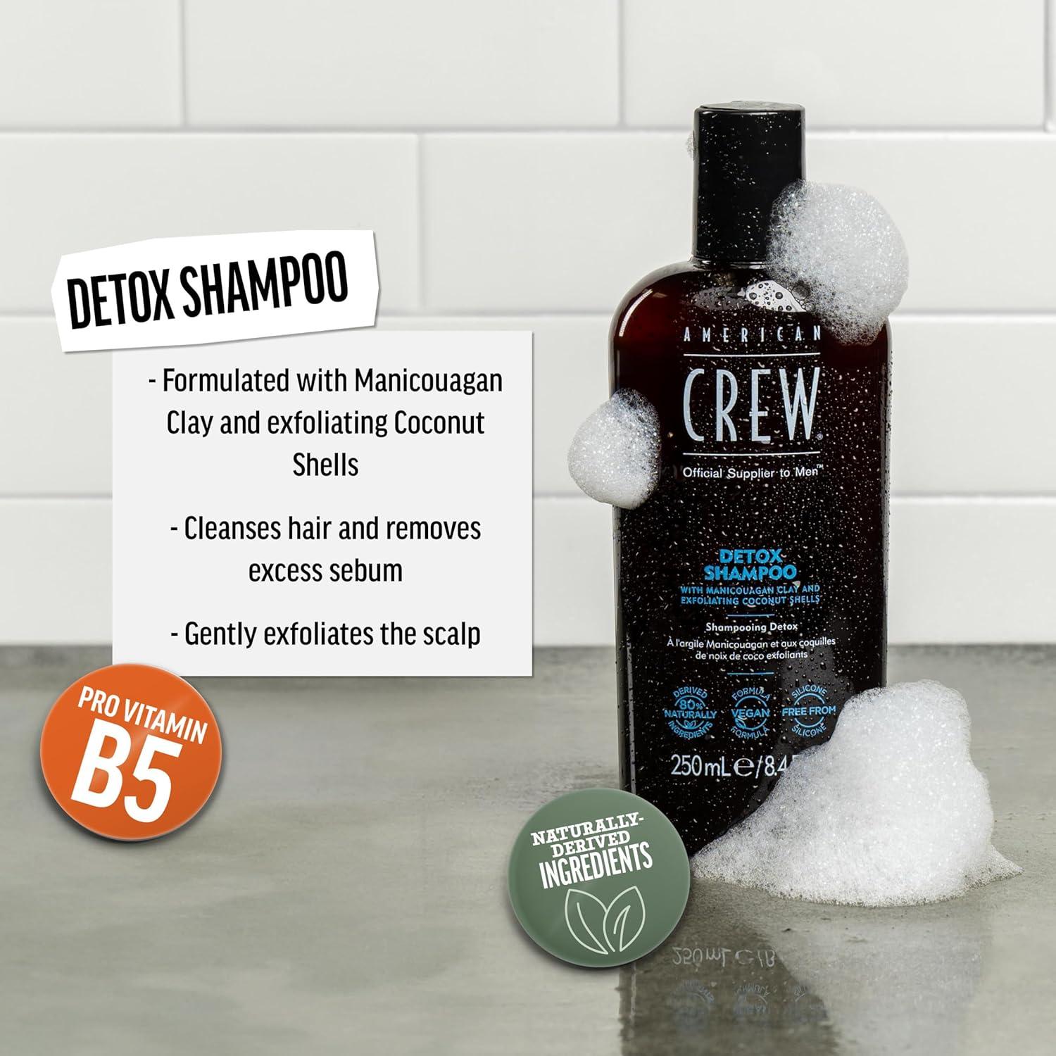 image:imageAmerican Crew Detox Shampoo for Men Naturally Derived Vegan Formula Citrus Mint Fragrance 338 Fl Oz338 Fl Oz Pack of 1