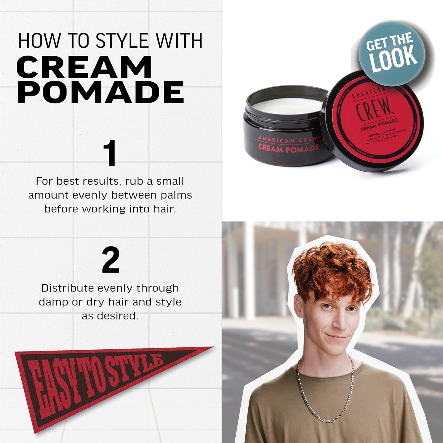 image:imageAmerican Crew Mens Hair Cream Pomade Like Styling Gel with Light Hold amp Low Shine 3 ozNatural
