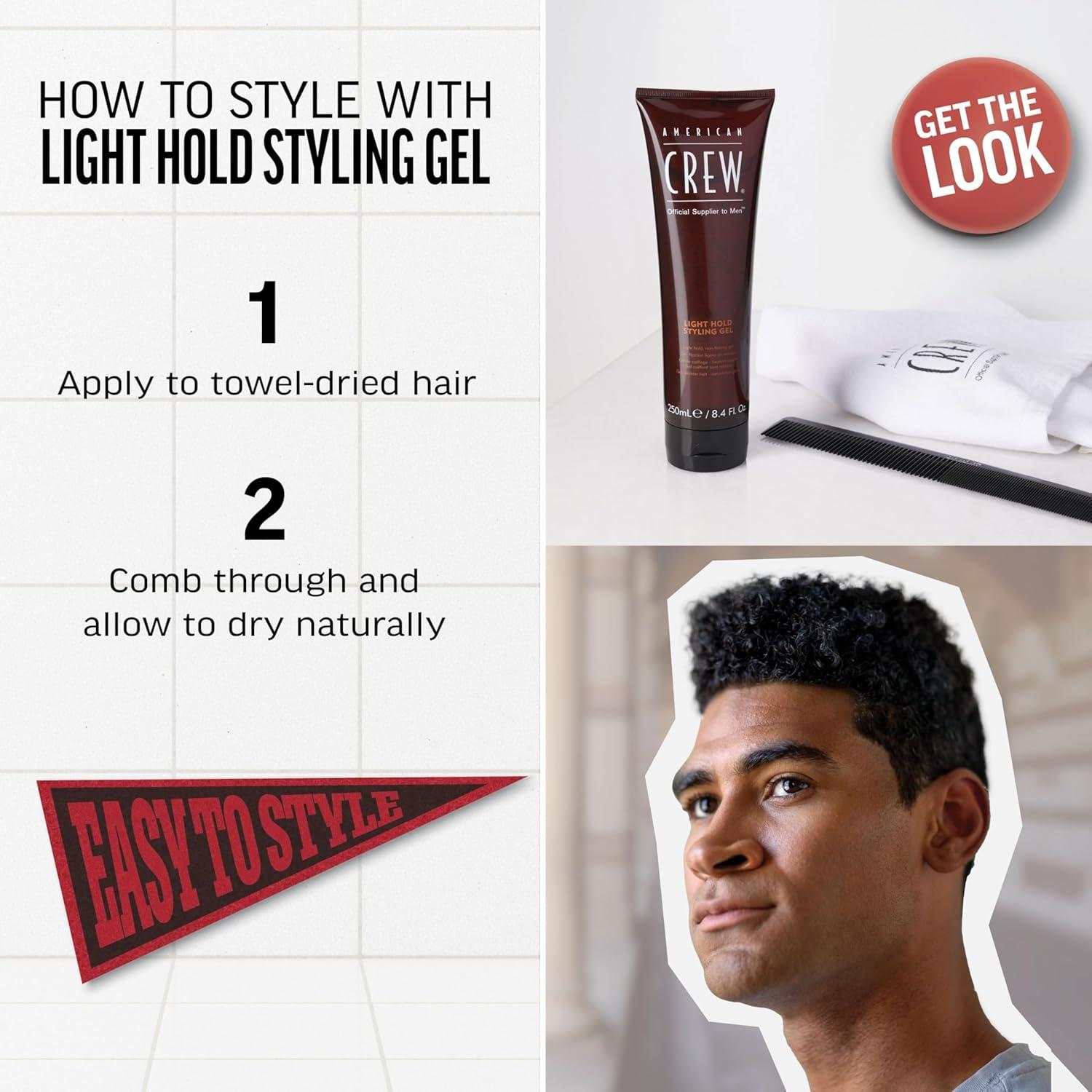 image:imageAmerican Crew Mens Hair Gel Light Hold Styling Product 131 fl ozLight Hold