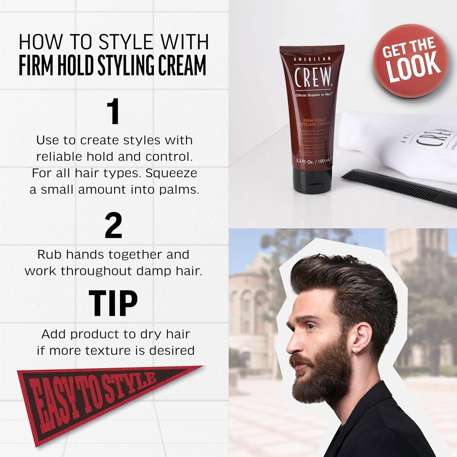 image:imageAmerican Crew Mens Hair Styling Cream Like Gel with Firm Hold and Low Shine 33 Fl Oz