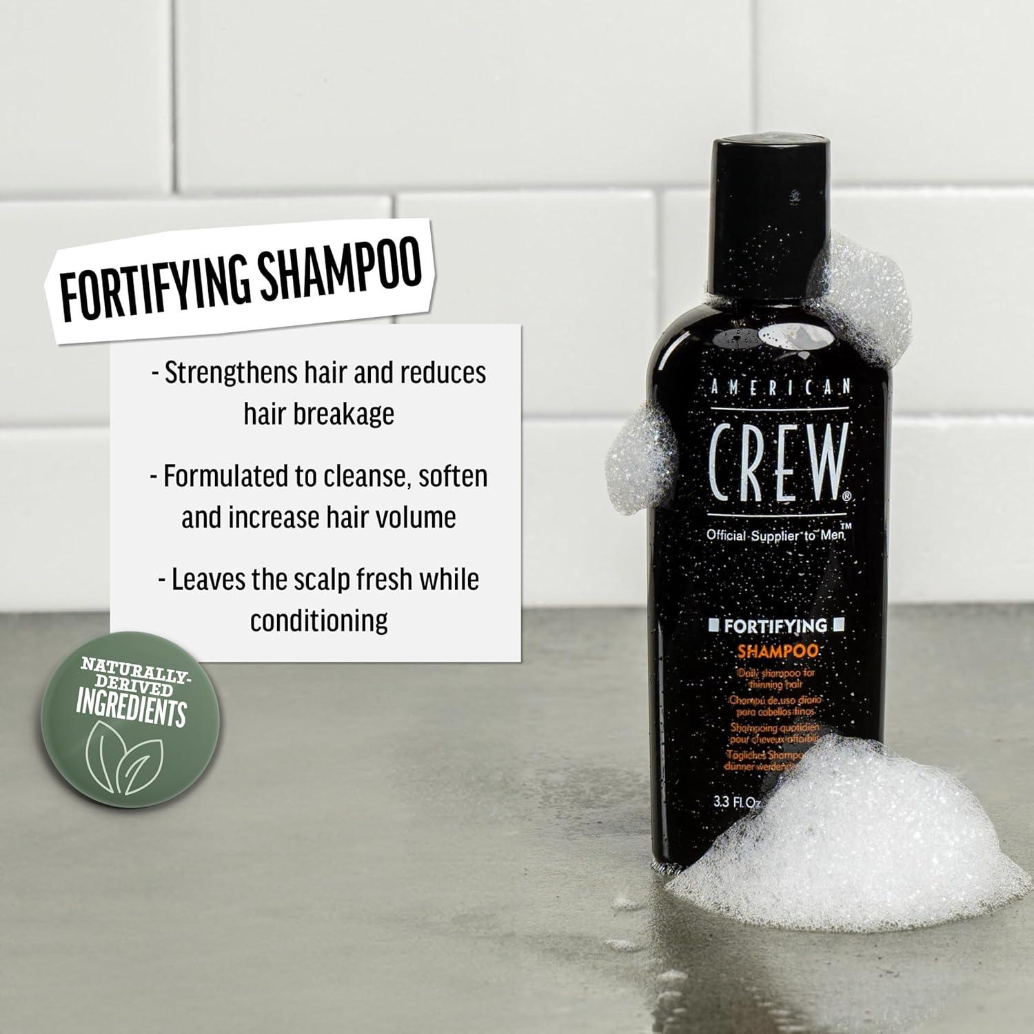 image:imageAmerican Crew Mens Shampoo Fortifying for Thinning Hair Refreshes Scalp 338 Fl Oz152 Fl Oz Pack of 1