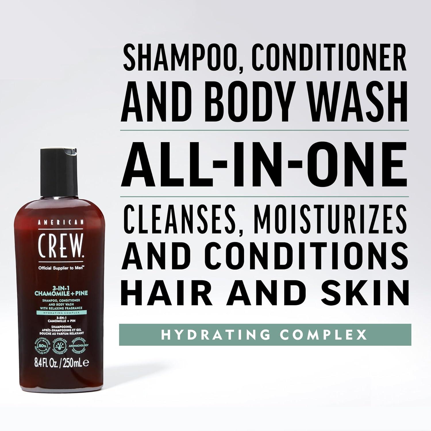 image:imageAmerican Crew Shampoo Conditioner amp Body Wash for Men 3in1 33 Fl OzChamomile Pine
