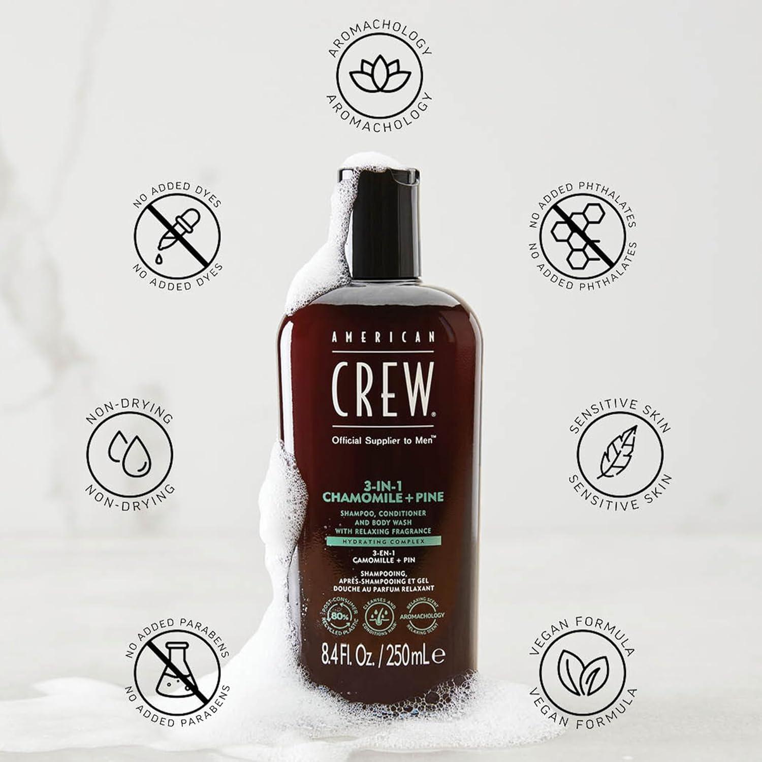 image:imageAmerican Crew Shampoo Conditioner amp Body Wash for Men 3in1 33 Fl OzChamomile Pine
