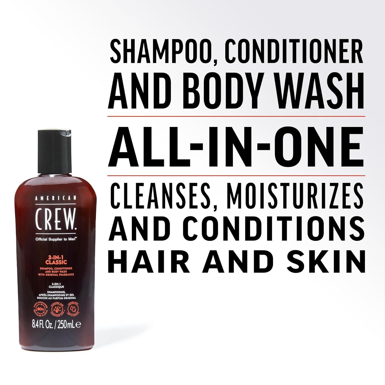 image:imageAmerican Crew Shampoo Conditioner amp Body Wash for Men 3in1 33 Fl OzClean