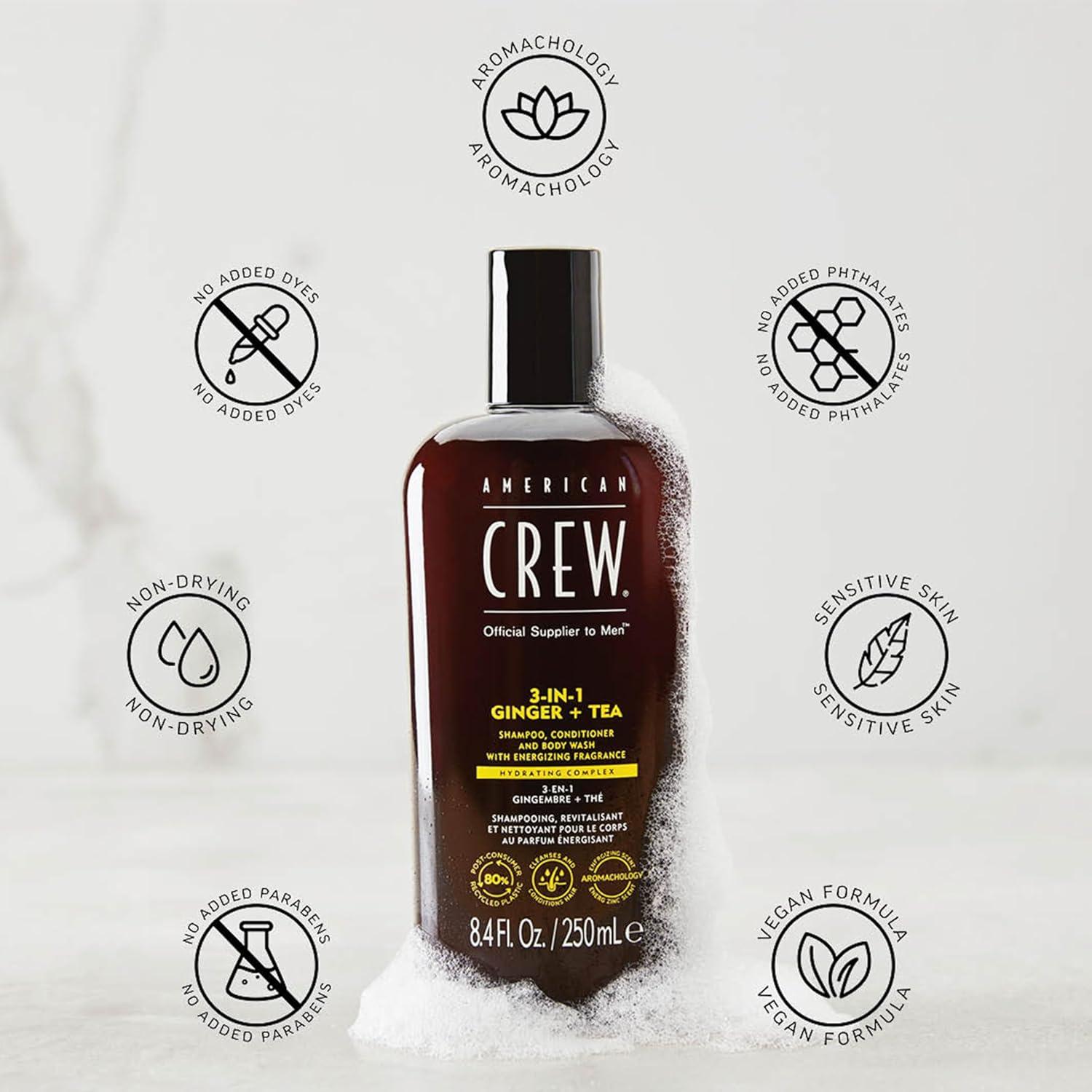 image:imageAmerican Crew Shampoo Conditioner amp Body Wash for Men 3in1 33 Fl OzGinger Tea