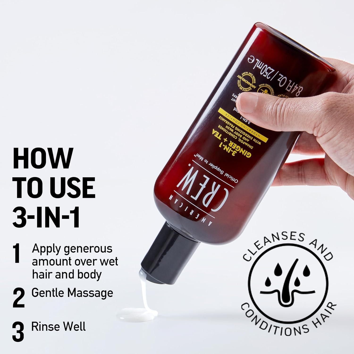 image:imageAmerican Crew Shampoo Conditioner amp Body Wash for Men 3in1 33 Fl OzGinger Tea