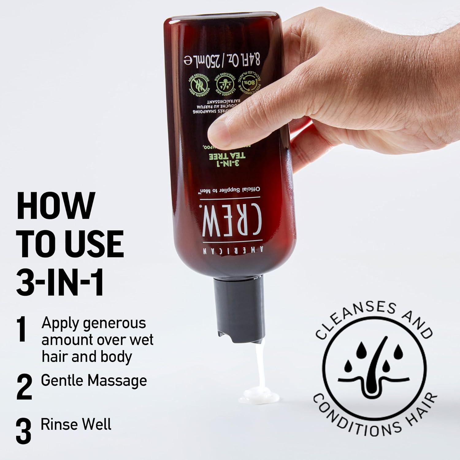image:imageAmerican Crew Shampoo Conditioner amp Body Wash for Men 3in1 33 Fl OzTea Tree