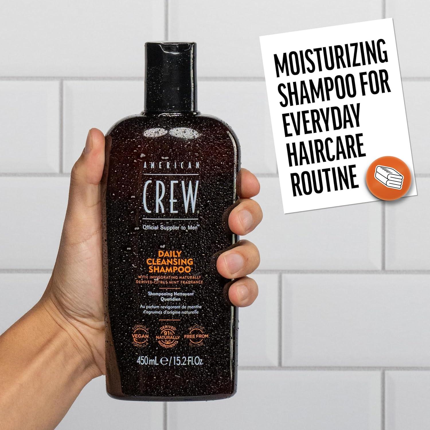 image:imageAmerican Crew Shampoo for Men Daily Cleanser Naturally Derived Vegan Formula Citrus Mint Fragrance 338 Fl Oz845 Fl Oz Pack of 1