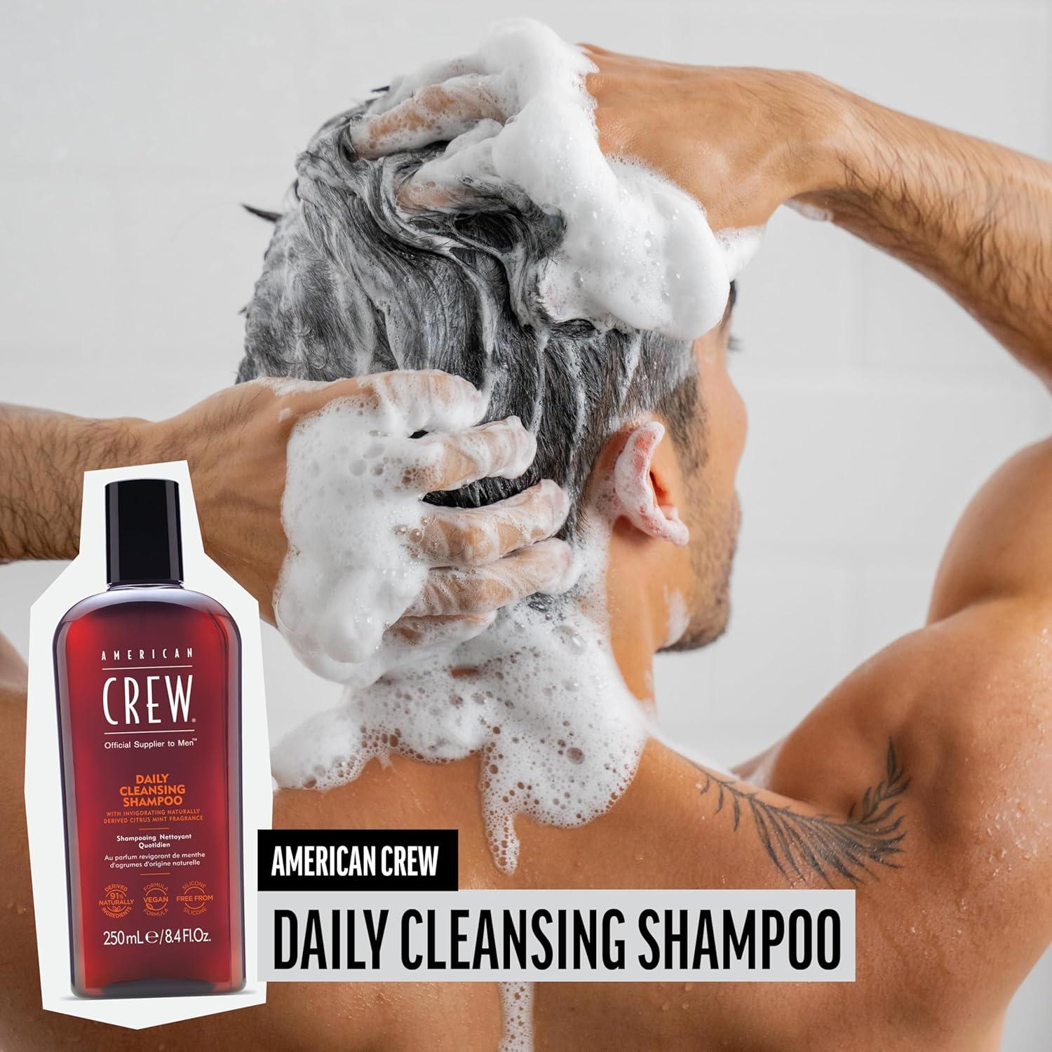 image:imageAmerican Crew Shampoo for Men Daily Cleanser Naturally Derived Vegan Formula Citrus Mint Fragrance 338 Fl Oz845 Fl Oz Pack of 1