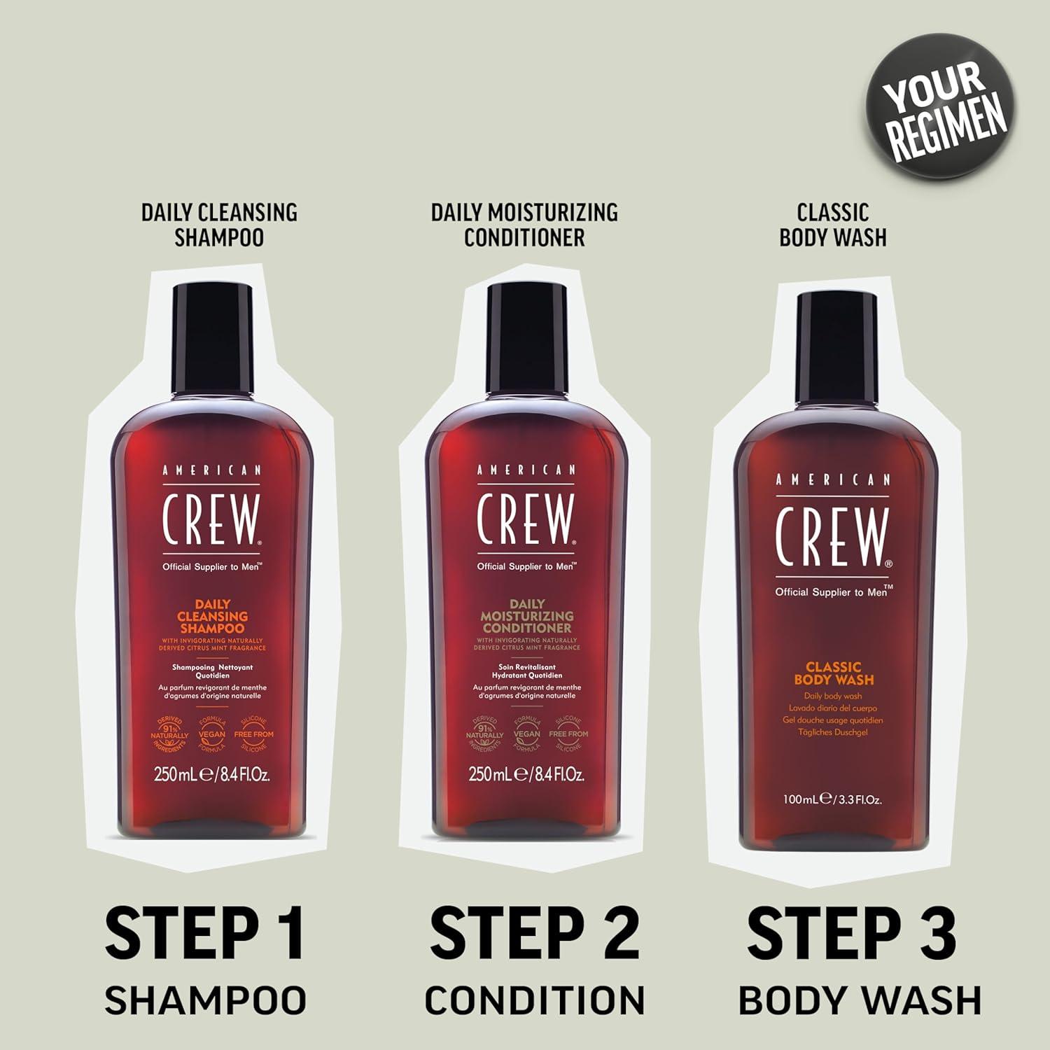 image:imageAmerican Crew Shampoo for Men Daily Cleanser Naturally Derived Vegan Formula Citrus Mint Fragrance 338 Fl Oz845 Fl Oz Pack of 1