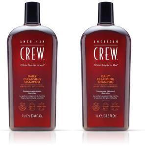 American Crew Shampoo for Men, Daily Cleanser, Naturally Derived, Vegan Formula, Citrus Mint Fragrance, 33.8 Fl Oz(33.8 Fl Oz (Pack of 2))